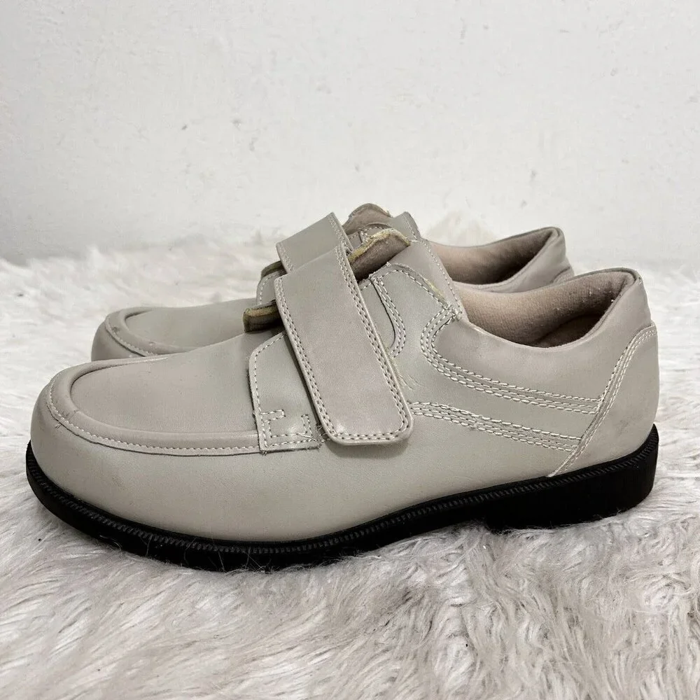 DR SCHOLLS 478-2G Mens Oxfords Beige/Tan Leather Orthopedic Shoes‎ Size 11D
